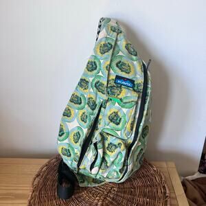KAVU Rope Sling Bag Kiwi Print Backpack Hiking Travel Outdoor Adjustable Strap